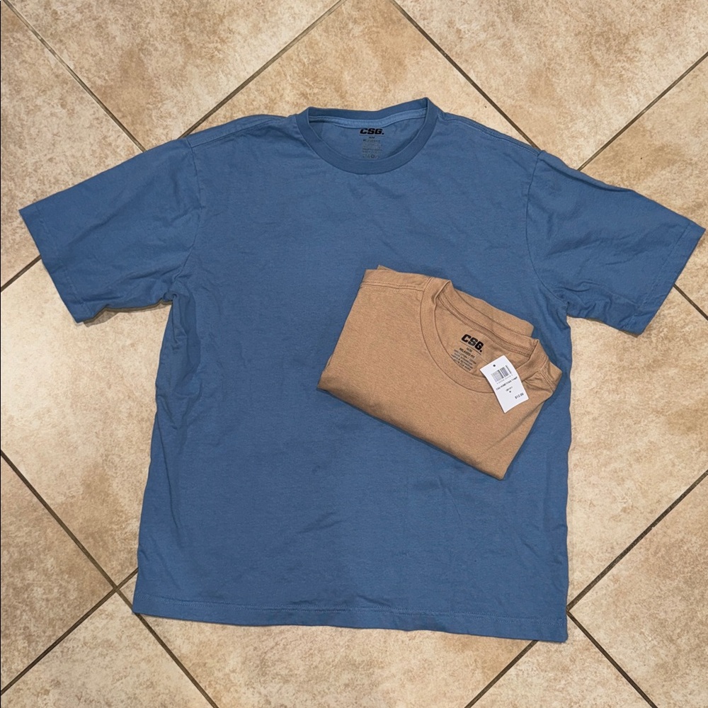 Tan and Blue CSG T-Shirts